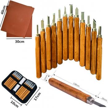 Wood Whittling Kit Wood Carving Knife Set for Adults and Kids Beginners, Wood Carving Kit Set Hand Carving Tool Set for Widdling Kit 21Pcs Fycooler DIY Wood Carving Tools Woodworking