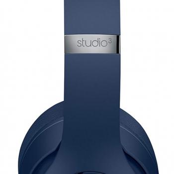 Beats Studio3 Wireless Noise Cancelling On-Ear Headphones - Apple W1 Headphone Chip, Class 1 Bluetooth, Active Noise Cancelling, 22 Hours Of Listening Time - Blue (Previous Model)