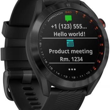 Garmin Approach S40, Stylish GPS Golf Smartwatch, Lightweight with Touchscreen Display, Black