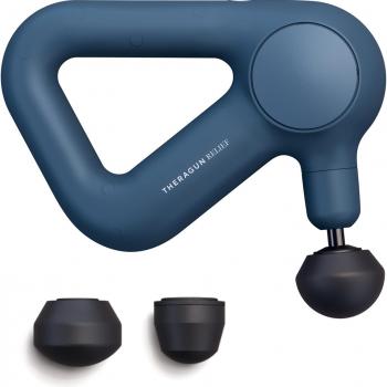 TheraGun Relief Handheld Percussion Massage Gun - Easy-to-Use, Comfortable & Light Personal Massager for Every Day Pain Relief Massage Therapy in Neck, Back, Leg, Shoulder and Body (Navy)