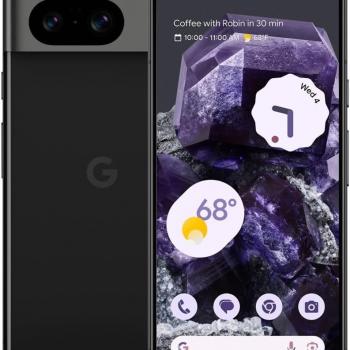 Google Pixel 8 5G (128GB, 8GB) 6.2", 9-core, Android 14 (GSM + CDMA) 4G LTE Fully Unlocked (Verizon, T-Mobile, AT&T, Straight Talk) (Obsidian) (Renewed)