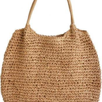 Lightweight Straw Bag for Women, Straw Beach Bag Tote Bag, Large Woven Tote Straw Bags, Summer Beach Rattan Hobo Handbag 2024