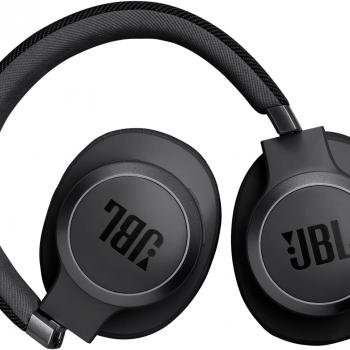 JBL Live 770NC - Wireless Over-Ear Headphones with True Adaptive Noise Cancelling with Smart Ambient, Up to 65 Hours of Battery Life, Comfort-fit Fabric Headband & Carrying Pouch (Black)