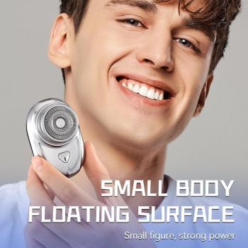 【NiTa HyHy Shaver】Mini Portable Shaver, 1-Button Mini Electric Shaver for Men, IPX7 Waterproof Shaver with German Technology, Wet&Dry Shaver, Travel Electric Shavers for Men...(Sliver)