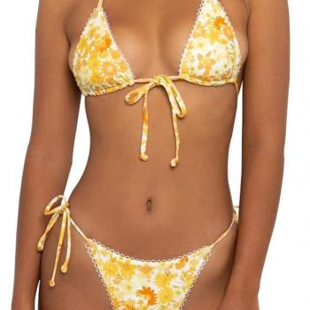 Bikinis Swimsuit Set for Women Swimwear Triangle Bathing Suit Tie String Thong