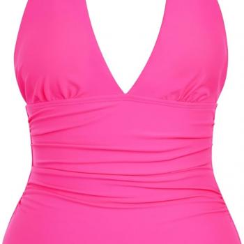 Narecte Sexy One Piece Bathing Suit for Women Tummy Control Halter One Piece Swimsuit Push Up Womens Swim Suit