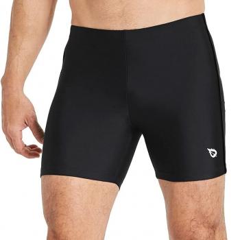 BALEAF Men's Athletic Swim Jammers Quick Dry Compression Square Leg Swim Brief Swimsuit