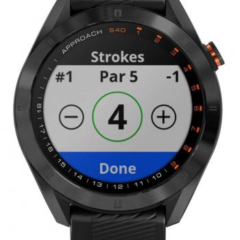 Garmin Approach S40, Stylish GPS Golf Smartwatch, Lightweight with Touchscreen Display, Black