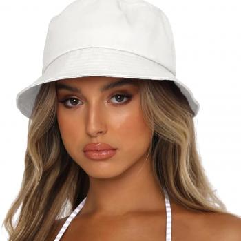 Sydbecs Bucket Hat for Women Men, Reversible Cotton Summer Sun Beach Cap Solid Color Style