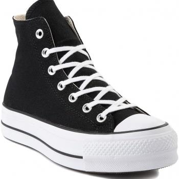 Converse Womens' Chuck Taylor All Star Hi Top Lift Platform Sneakers, Black/White/White, Size 8