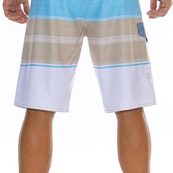 unitop Men's Bathing Board Trunks Beach Shorts Holiday Hawaiian Colorful Striped