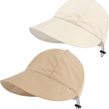 Sun Hats for Women, Summer Beach Sun Hat for Women Wide Brim Visor Fedora Cap UPF50+