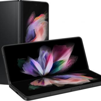 Samsung Galaxy Z Fold3 Fold 3 5G T-Mobile Locked Android Cell Phone US Version Smartphone Tablet 2-in-1 Foldable Dual Screen Under Display Camera - (Renewed) (256GB, Phantom Black)