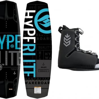 & Hyperlite Wakeboard Package Machete with System Tour Wakeboard Bindings Fits Boot sizes 8-14 Boards 136, 140, 144 cm