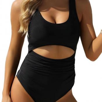 VIMPUNEC Women Tummy Control One Piece Swimsuit High Waisted Bathing Suit Cut Out Swimwear