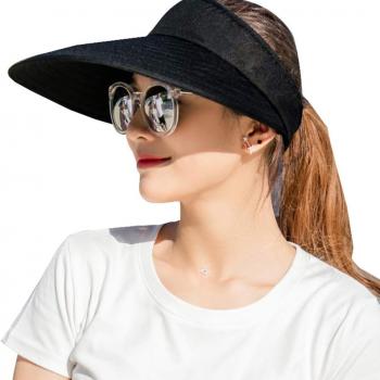 Sun Visor Hats Women Large Brim Summer UV Protection Beach Cap