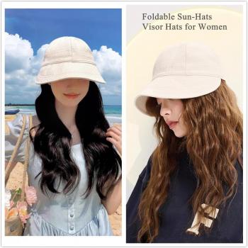 2024 New Womens Sun Hats Women's Outdoor UV-Protection-Foldable Beach Hats,Wide Brim Summer Fisherman's Caps UPF 50+