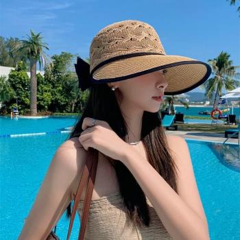 Wide Brim Beach Hats for Women Breathable Sun Hat Bucket Hat Sun Visors Fishing Cap for Travel Picnic Outdoor Summer 2024