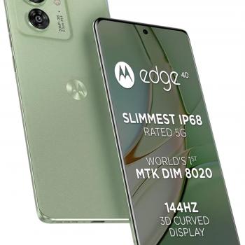 Motorola Edge 40 5G XT2303-2 Dual-SIM (Nano + eSIM) 256GB Storage + 8GB RAM GSM Factory Unlocked Android Smartphone - International Version (Olive Green)