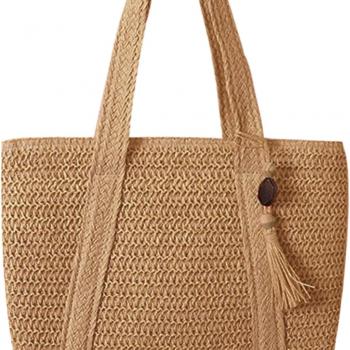 Straw Beach Tote Bag for Women Woven Large Beach Bag Beach Purse Vacation Hand-Woven Summer Beach Bag Rattan bag