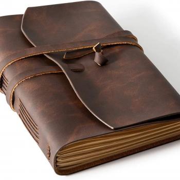 Leather Journal Notebook - Genuine Leather Journals for Writing 260 Pages 5x7.1 Inches Vintage Journal For Man and Women Gifts For Man Artist,Travel Journal,Brown