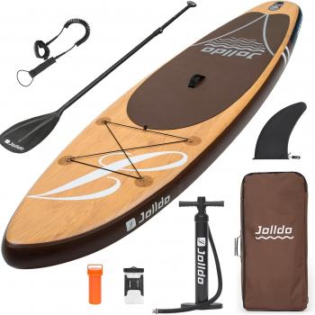 SUP Inflatable Paddle Board, Stand Up Paddle Board 10’6”×31"×6" Ultra-Light (17lbs) Paddle Board for Adults Youth, SUP with Bag, Adjustable Paddle, Pump, Leash, Fins, Repair Kit