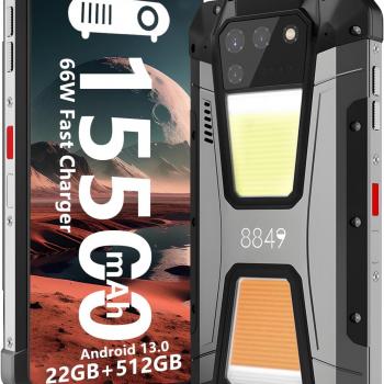 8849 Tank 2, 4G Unlocked Rugged Smartphone with Laser Projector, IP68 Waterproof Outdoor Smartphone with 22GB+512GB, FHD 6.79" ,15500mAh Battery, 108MP Camera, Andriod 13, 66W Fast Charger, OTG/NFC