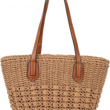 Women's Straw Hobo Bag Woven Shoulder Bag Large Totes Summer Travel Beach Handbag Handmade Purse