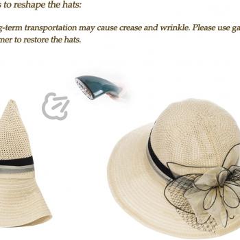 Women Kentucky Organza Derby Hat - Bridal Wedding Church Tea Party Wide Brim Summer Sun Cap