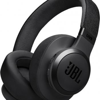 JBL Live 770NC - Wireless Over-Ear Headphones with True Adaptive Noise Cancelling with Smart Ambient, Up to 65 Hours of Battery Life, Comfort-fit Fabric Headband & Carrying Pouch (Black)