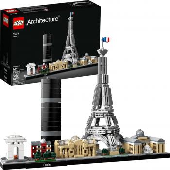 LEGO Architecture Paris Skyline, Collectible Model Building Kit with Eiffel Tower and The Louvre, Skyline Collection, Office Home Décor, Unique Gift to Unleash Any Adult's Creativity, 21044