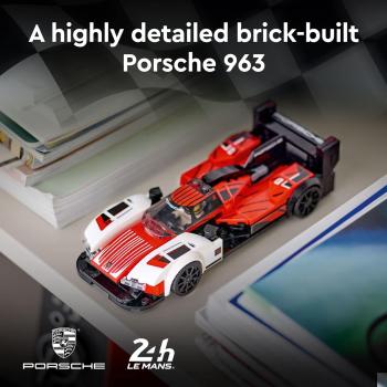 LEGO Speed Champions Porsche 963 76916, Model Car Building Kit, Racing Vehicle Toy for Kids, 2023 Collectible Set with Driver Minifigure