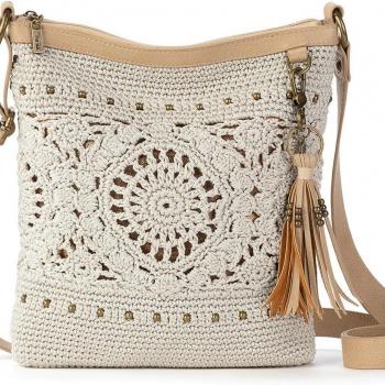 The Sak Lucia Crossbody Purse - Hand Crochet Women's Handbag for Everyday & Travel - Cross Body Bag With Zipper Closure