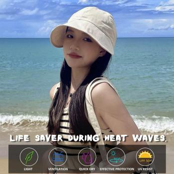 Sun Hats for Women, Summer Beach Sun Hat for Women Wide Brim Visor Fedora Cap UPF50+