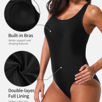 beautyin Women's Pro One Piece Athletic Bathing Suit Color Block Swimsuit