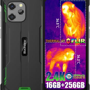 Blackview BV8900 Rugged Smartphone 2023, Thermal Camera Android 13 Phone, 16GB 256GB 1TB TF, Helio P90, 6.5-inch 2.4K FHD+ Display, 10000mAh 33W Fast Charge, 64MP Anti-Shake Camera Rugged Phone, NFC