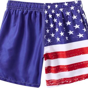 Cozople Boys Swim Trunks Compression Liner Swim Shorts Beach Quick Dry Bathing Suit with Boxer Brief Swimwear 4-10T