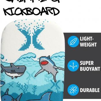 Hurley Swimming Kickboard - Kids Swimming Aid & Training Boogie Board - Learn to Swim Safety Pool Toy for Children (16 Inches)