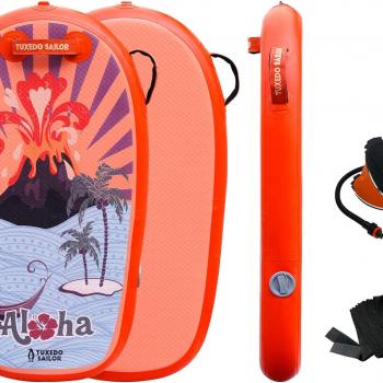 Tuxedo Sailor Body Board - Beach Kids Boogie Board - Ultra Lightweight PVC Core Boogie Board for Beach and Pool,with Wrap Wrist Straps, Foldable, Perfect Surf for Teens and Adults