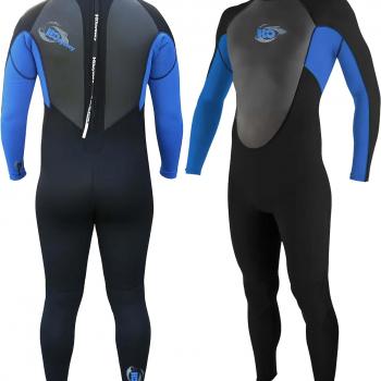 Momentum 4/3mm Wetsuit for Men - Mens Long Sleeve Swimsuit for Surf Board and Deep Sea Diving - 4 Way Stretch Material Mens Swimsuit