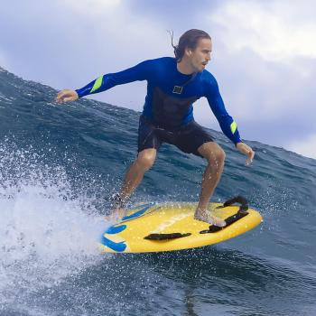 Body Board w/Wrist Leash, EPS Core, and Slick Bottom, Perfect Surfing for Kids Teens and Adults