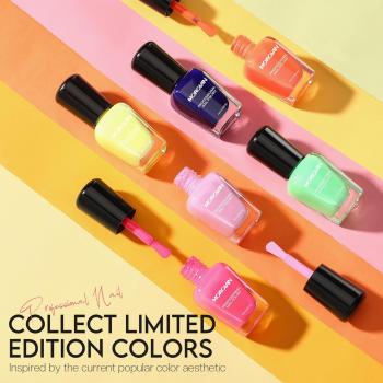 Morovan Nail Polish Set Fingernail: Neon Vibrant Collection 6 Colors Quick Dry Nail Polish Kit Spring Summer Regular Nail Polish Bulk 0.25oz Bright Finger Nail Polish Pack Nail Polish Gifts for Women