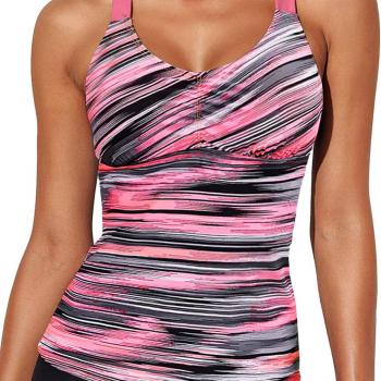 Aleumdr Womens Printed Strappy Racerback Tankini Swim Top No Bottom S - XXXL