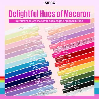 MEFA 35 Pcs Neon Gel Nail Polish Set, 32 Colors Summer Bright Gel Polish Kit Pink Collection with Base Coat No Wipe Glossy & Matte Top Coat Nail Art Manicure DIY Salon Home Gifts for Women