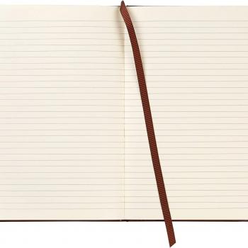 C.R. Gibson MJ5-4792 Brown Bonded Leather Notebook with 240 Ruled Pages, 5" W x 8.25" H