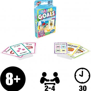 Hasbro The Game of Life Goals Card Game - Quick-Playing Family Game for 2-4 Players Ages 8 and Up