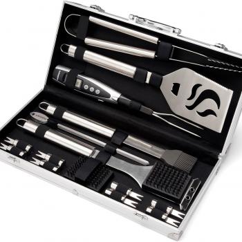 Cuisinart CGS-5020 BBQ Tool Aluminum Carrying Case, Deluxe Grill Set, 20-Piece