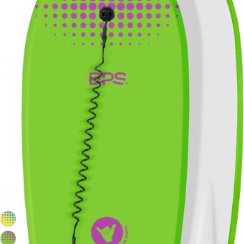 BPS New Zealand ‘Shaka’ Body Board for All Wave Conditions - Lightweight with EPS Core, HDPE Slick Bottom, Boogie Boards for Beach with Wrist Leash and Plug for Kids and Adults