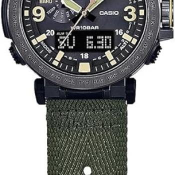 Casio Men's PRG-600YB-3CR PRO TREK Analog-Digital Display Quartz Green Watch (PRG600YB-3)