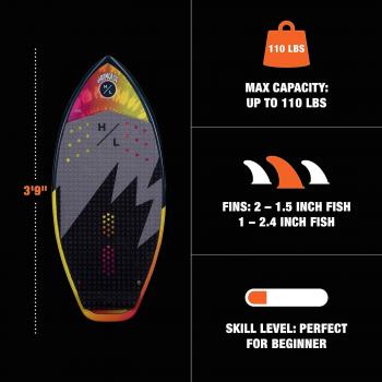 Hyperlite Gromcast Kids Wakesurfer Red/Yellow 3ft 9in